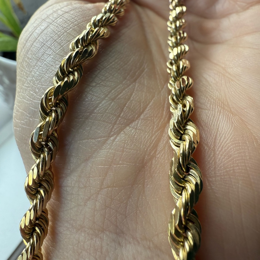 10k heavy gold rope chain
